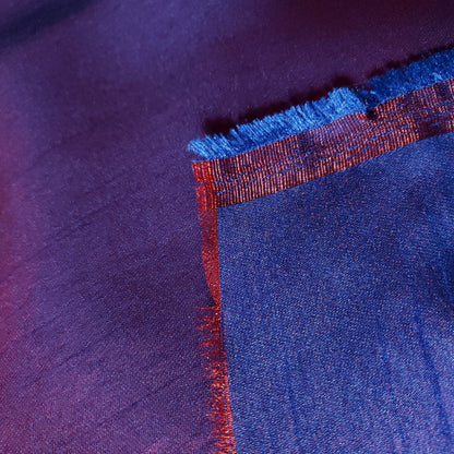 SHIMMER SHANTUNG RED BLUE ORCHID