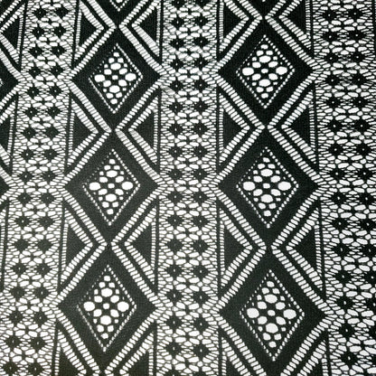 DIAMOND STRIPE LACE BLACK