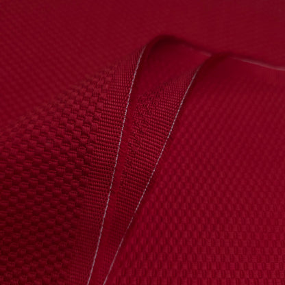 SOLID RED COTTON PIQUE DRAPERY FABRIC