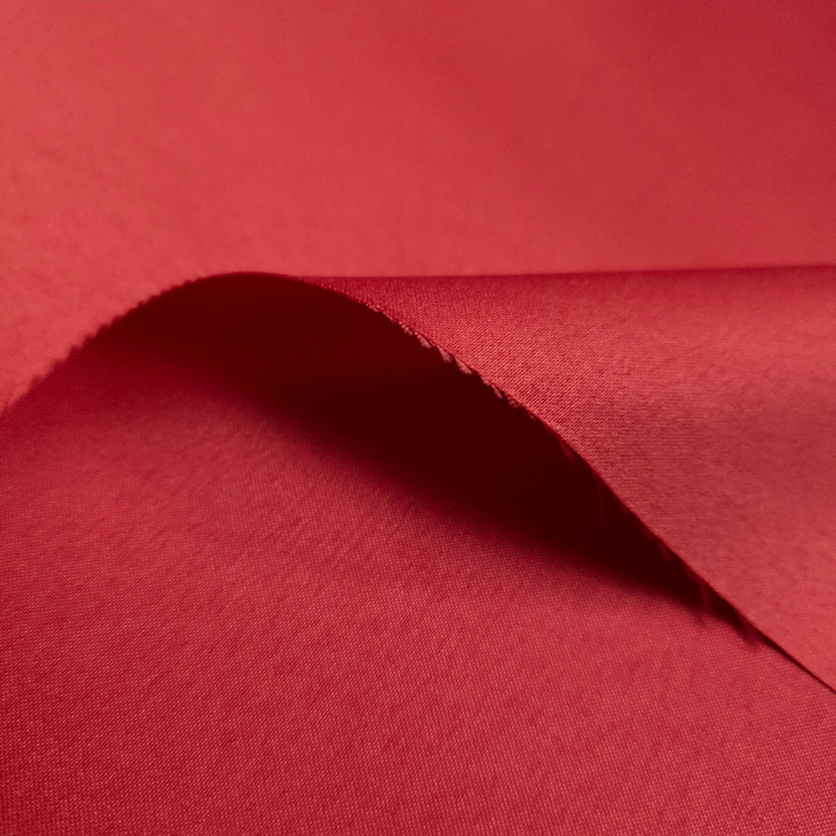 BRIGHT RED PEAU DE SOIE PORCELAIN DULL SATIN FABRIC
