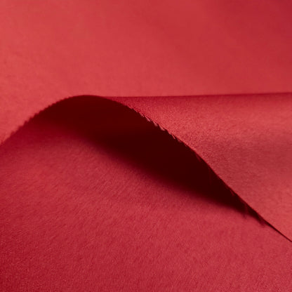 BRIGHT RED PEAU DE SOIE PORCELAIN DULL SATIN FABRIC