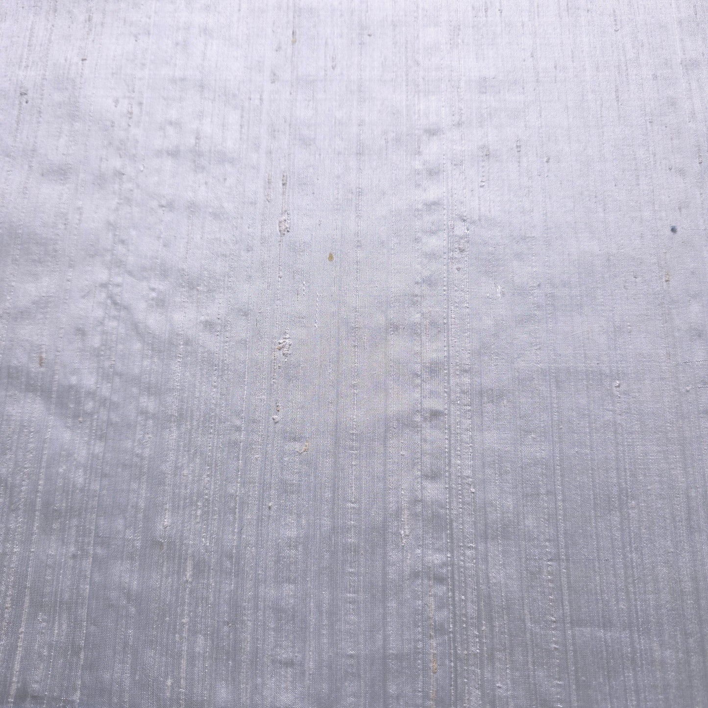RAW SILK DUPIONI HAND WOVEN FABRIC TWO TONE CLOUD BLUE WHITE