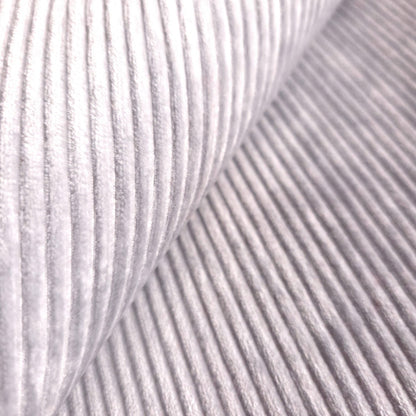SILVER GRAY STRIPED CORDUROY FABRIC