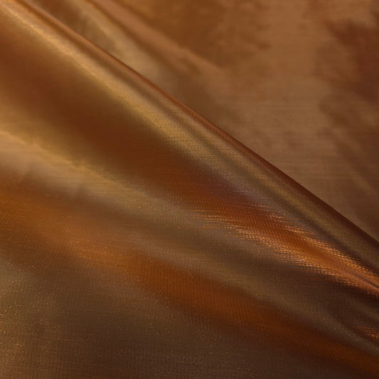 COPPER BRONZE METALLIC SHIMMER LAME FABRIC