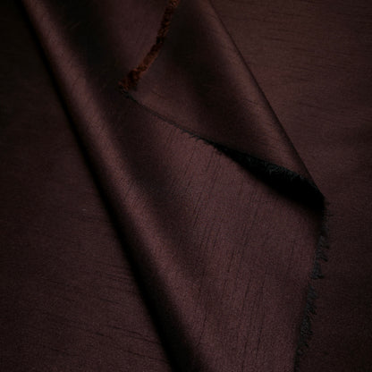 REGAL ESPRESSO BROWN POLY DUPIONI FABRIC SHOT WITH BLACK