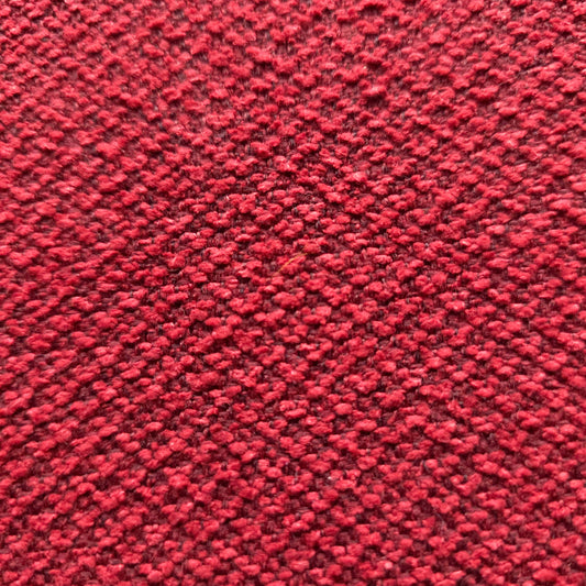 RED LARGE KNIT WEAVE WOVEN TAPESTRY FABRIC