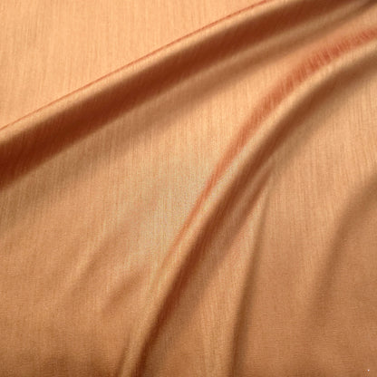 VINTAGE CANTALOUPE COPPER TAJ DUPIONI FAUX SILK FABRIC
