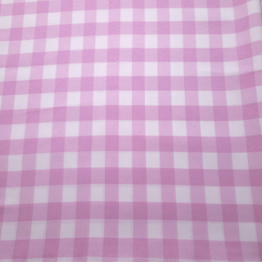 PINK GINGHAM POPLIN FABRIC