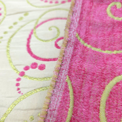 MEMPHIS JR SWIRL NEON PINK LIME CHENILLE