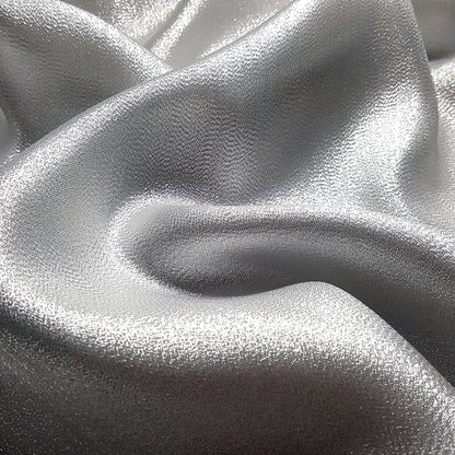 SILVER WHITE CRYSTAL SHIMMER LAME FABRIC