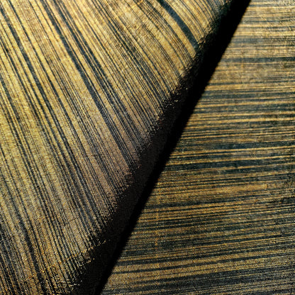 GOLD BLACK HEATHER STRIPE TAFFETA