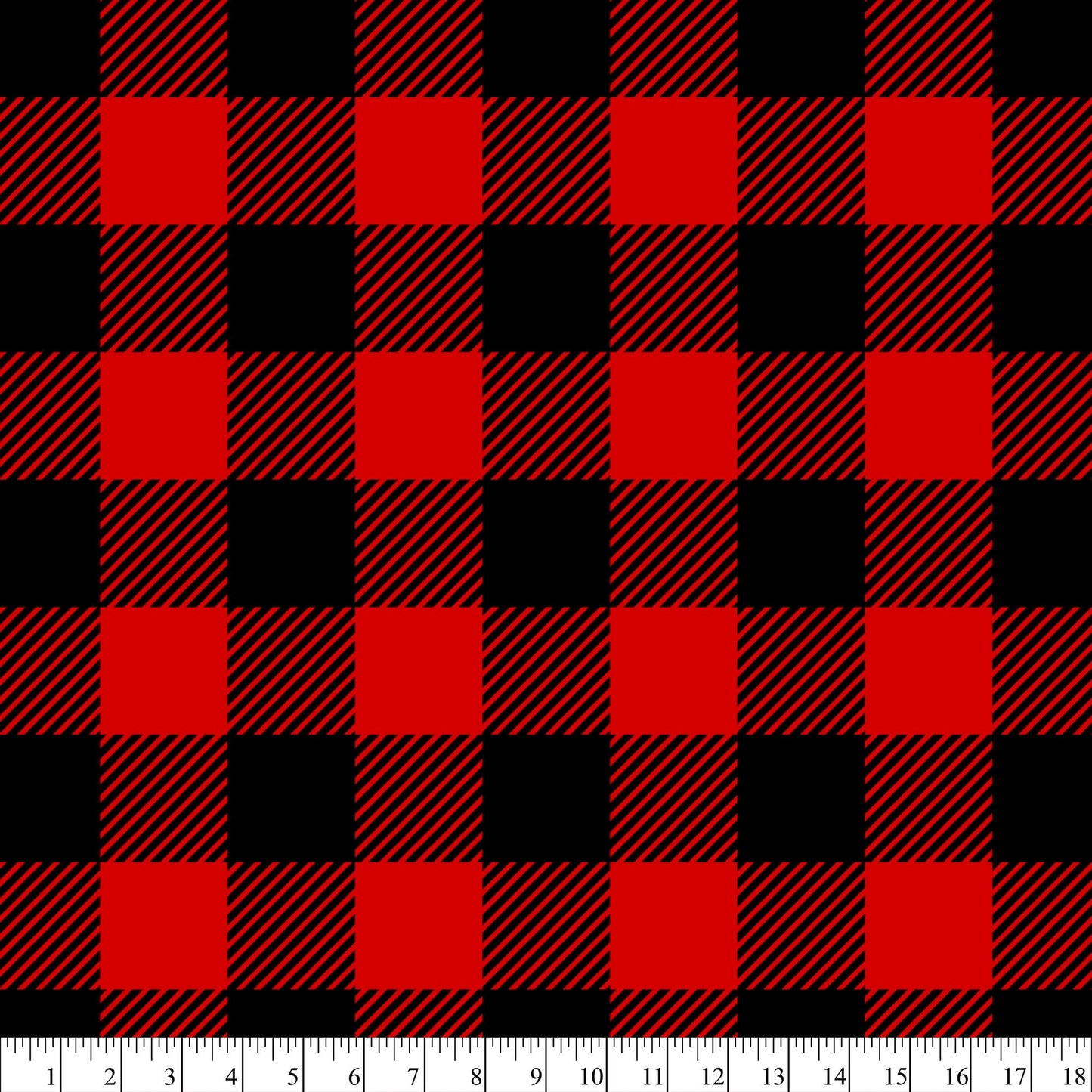 100% Cotton Flannel Buffalo Plaid Red Black 42/43"w Fabric INDIVIDUAL YARD Diy Trucker Shirt Blanket Holiday Decor and Gifts