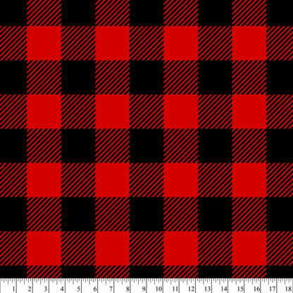 100% Cotton Flannel Buffalo Plaid Red Black 42/43"w Fabric INDIVIDUAL YARD Diy Trucker Shirt Blanket Holiday Decor and Gifts