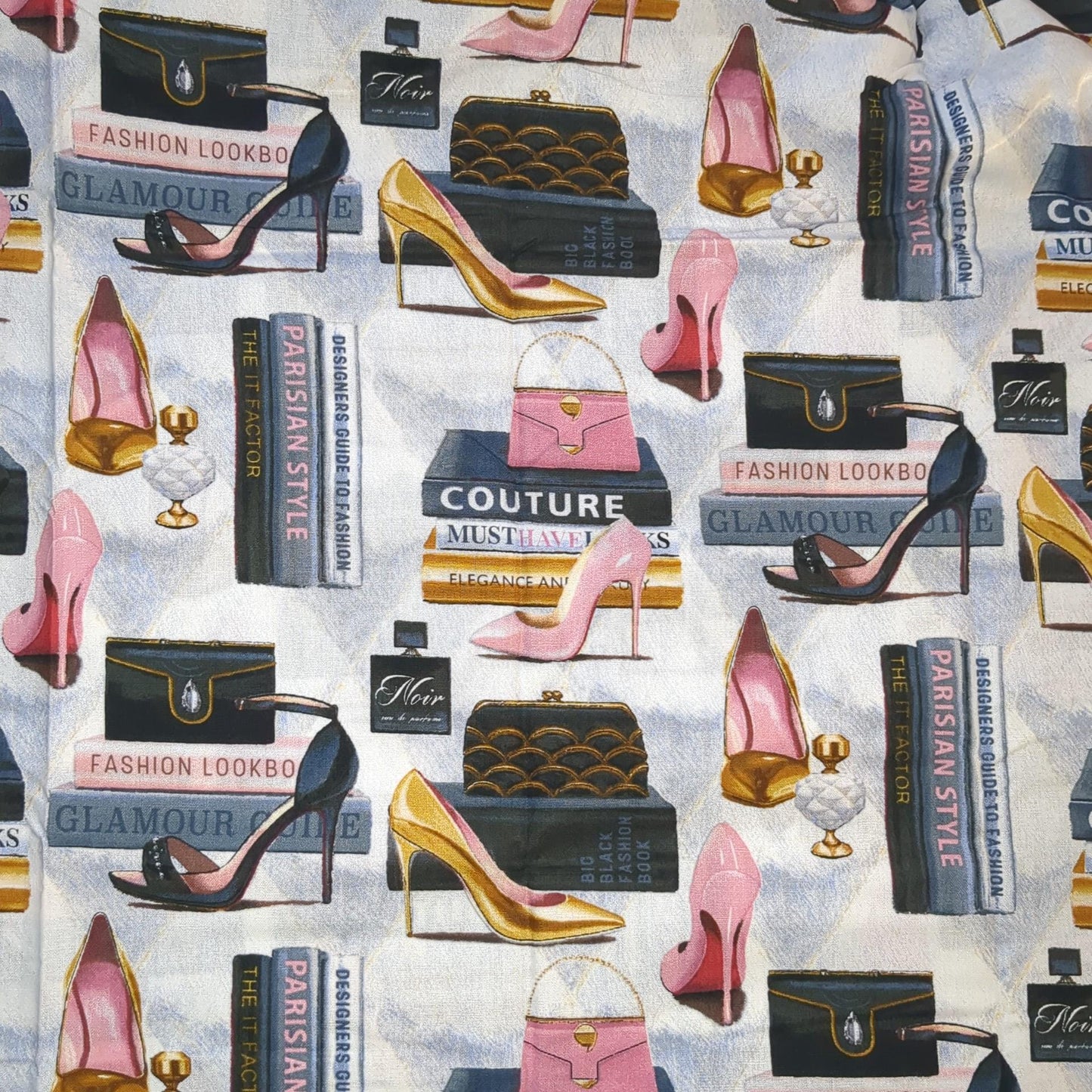 Alta Moda High Fashion Printed Quilters Cotton Fabric Pink by Yard 45x36 inches DIY PARIS FASHION