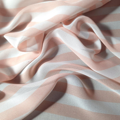 STRIPE CHIFFON PEACH MELON