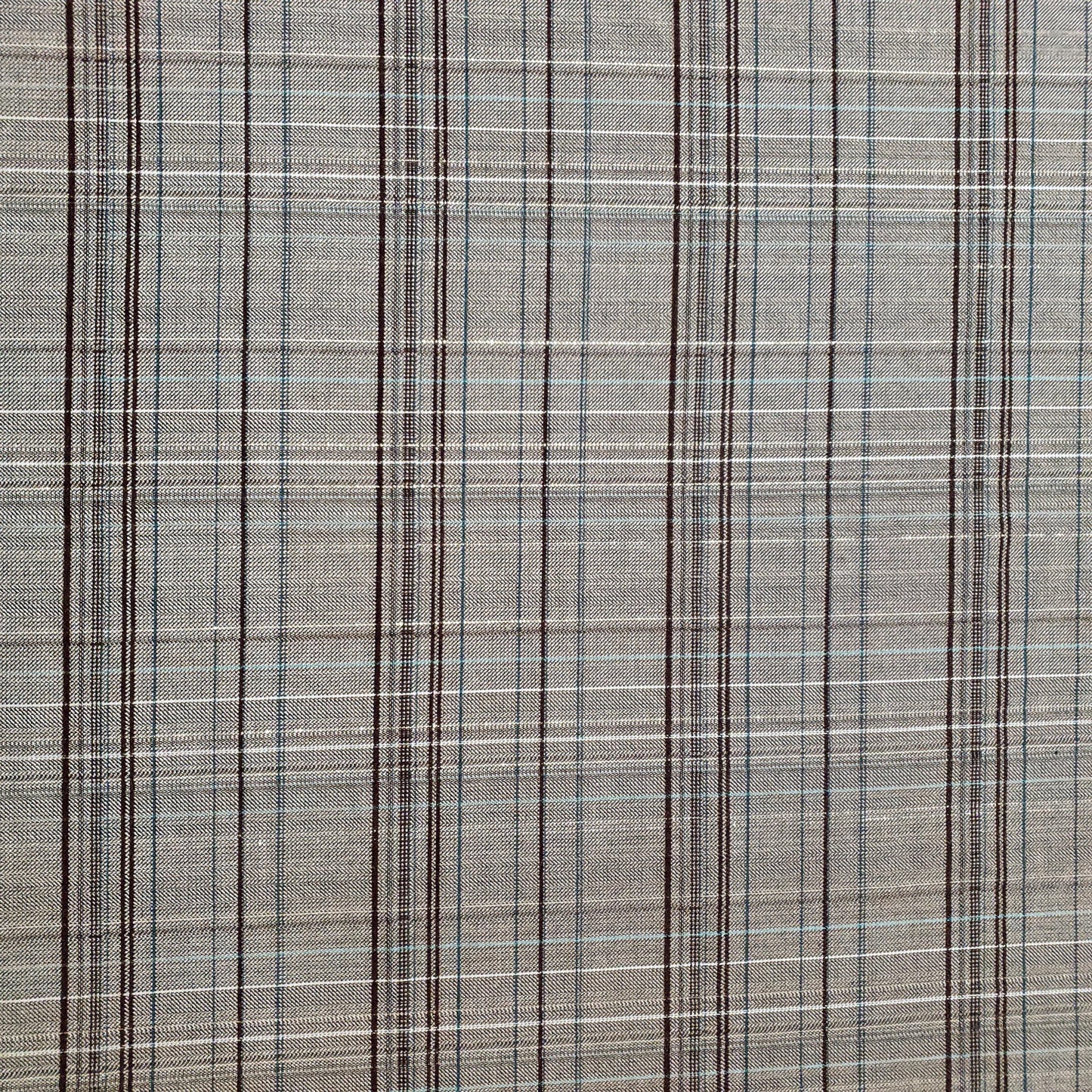 Gilded Taupe Gray Green Gold Tartan Suiting Fabric 54" By The Yard Plaid Print