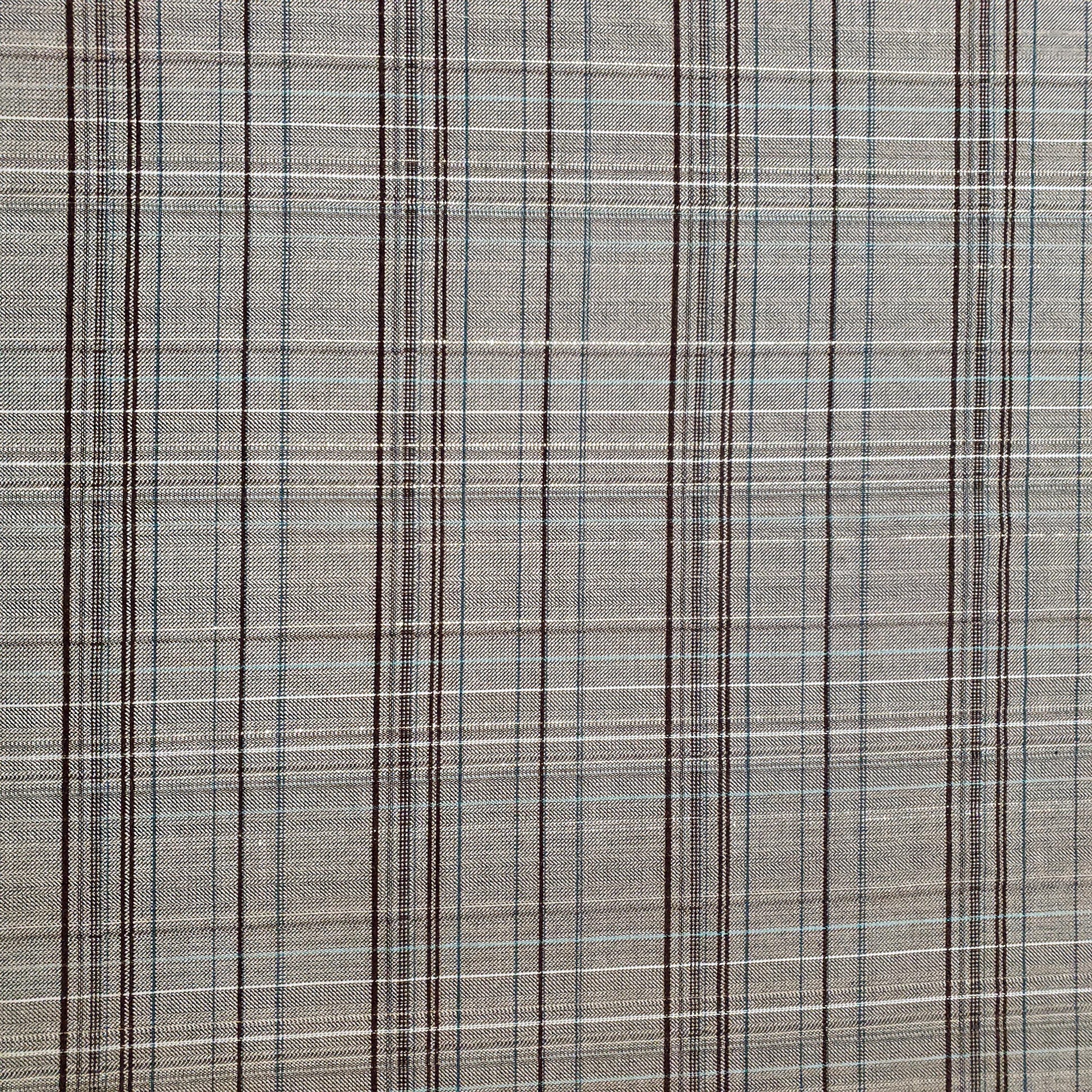 Gilded Taupe Gray Green Gold Tartan Suiting Fabric 54" By The Yard Plaid Print
