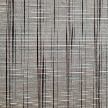 Gilded Taupe Gray Green Gold Tartan Suiting Fabric 54" By The Yard Plaid Print