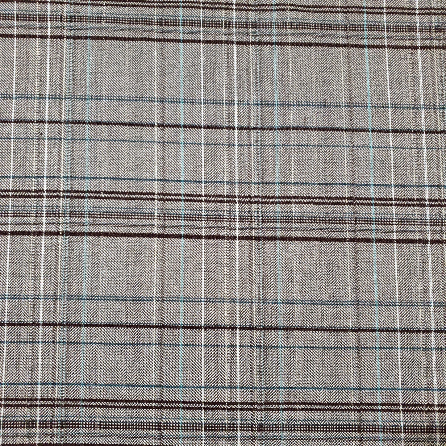 Gilded Taupe Gray Green Gold Tartan Suiting Fabric 54" By The Yard Plaid Print