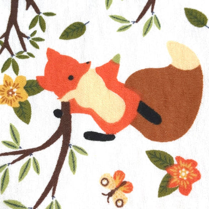 Baby Woodland Red Fox Cute Flannel Prints 100% Cotton Flannel Fabric - DIY Sewing and No Sew Creations