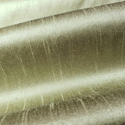 GREEN OLIVE SAGE TWO TONE FAUX SILK DUPIONI 58"