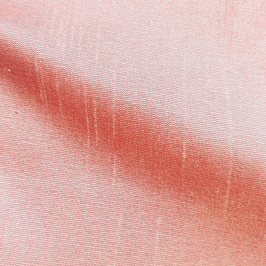 PINK PEARL CORAL FAUX SILK DUPIONI