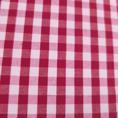 1/4" GINGHAM POLYCOTTON PRINT RED