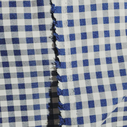 POLY POPLIN BLUE ROYAL SMALL GINGHAM