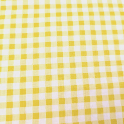 1/4" GINGHAM POLYCOTTON PRINT YELLOW LEMON