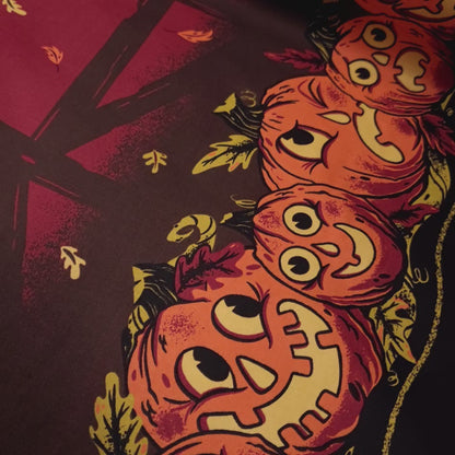 VINTAGE HALLOWEEN CAT PUMPKIN BORDER