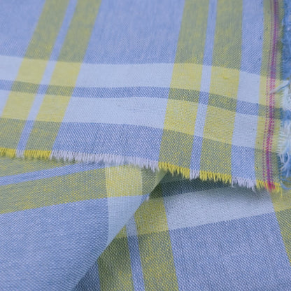 PASTEL PLAID YELLOW COTTON SHIRTING (Copy)