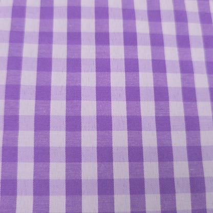 1/4" GINGHAM POLYCOTTON PRINT LILAC PUPLE