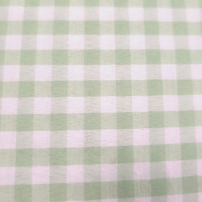 1/4" GINGHAM POLYCOTTON PRINT GREEN SAGE