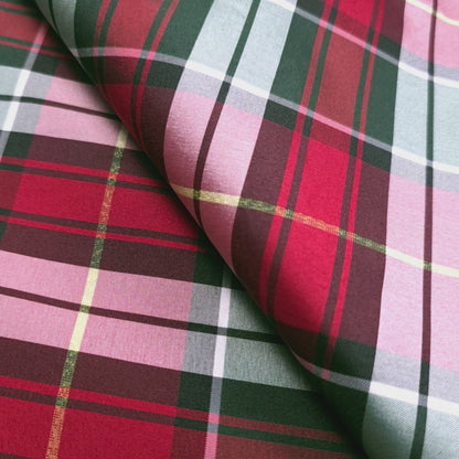 CLASSIC SANTA TARTAN PLAID TAFFETA