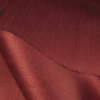 BROWN CINNAMON BARK FAUX SILK DUPIONI