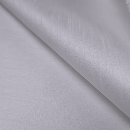 NEUTRAL WHITE FAUX SILK DUPIONI