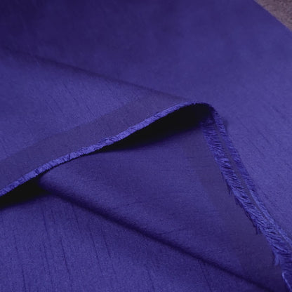BLUE REGAL ROYAL FAUX SILK DUPIONI FABRIC 58"