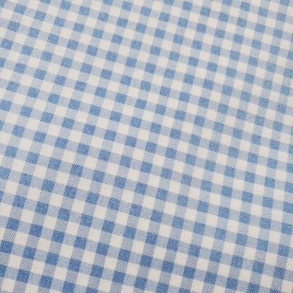 POLY POPLIN BLUE SKY SMALL GINGHAM