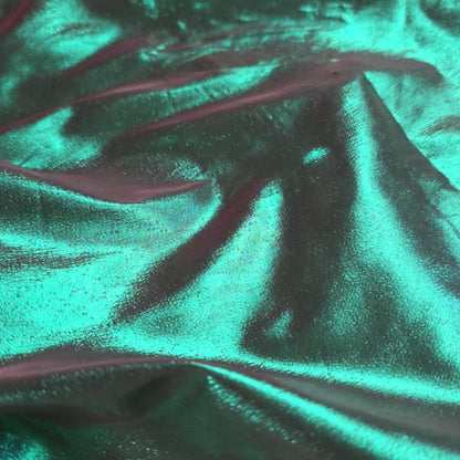 GREEN RED TWO TONE TISSUE LAME